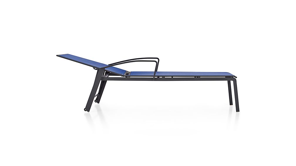 Largo Mediterranean Blue Mesh Chaise Lounge in Largo Lounge Collection