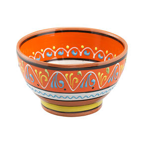 Las Ramblas 6 Orange Footed Bowl