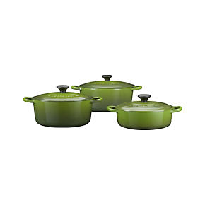 Le Creuset® Round Spinach French Ovens with Lids