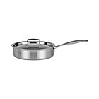Le Creuset® Stainless Steel Sauté Pan with Lid. 3 qt.