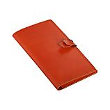 Orange Leather Travel Wallet