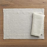 Leela Silver Placemat and Leela Silver Napkin