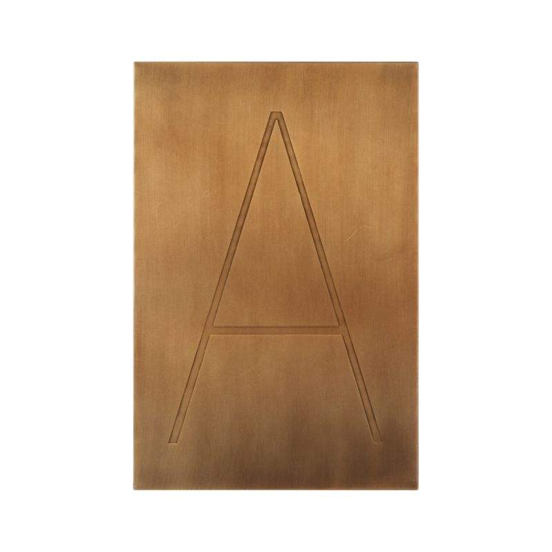Brass Letter A Wall Art Crate and Barrel