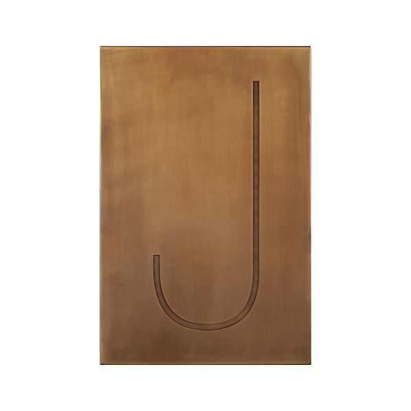 Brass Letter J Wall Art Crate and Barrel
