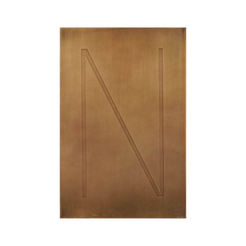 Brass Letter N Wall Art Crate and Barrel