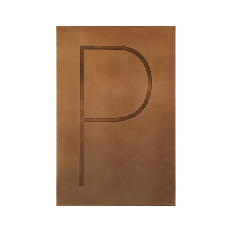 Brass Letter P Wall Art Crate and Barrel