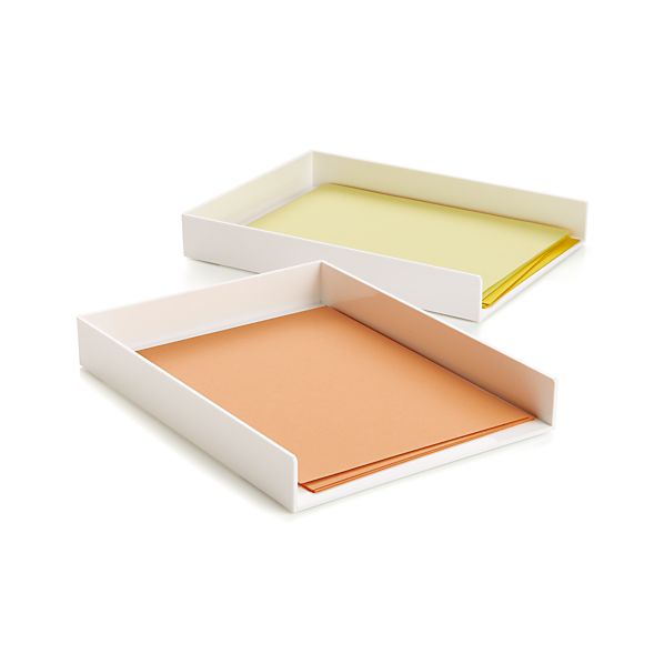 Poppin ® White Letter Tray Crate and Barrel