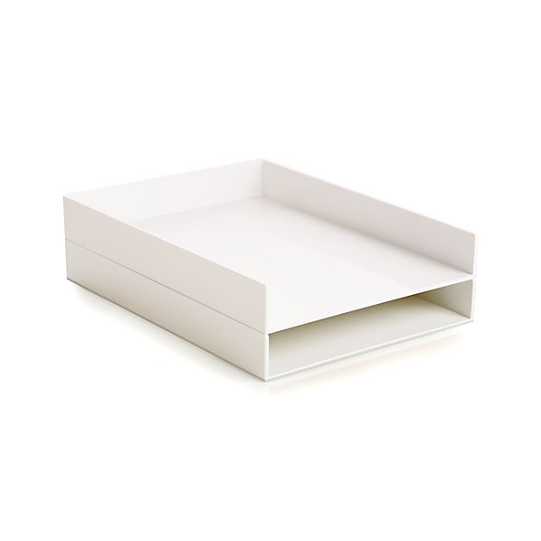 Poppin ® White Letter Tray Crate and Barrel