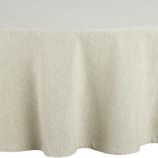Linden Ecru 90" Round Tablecloth