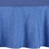 Linden Marine Blue 90" Round Tablecloth