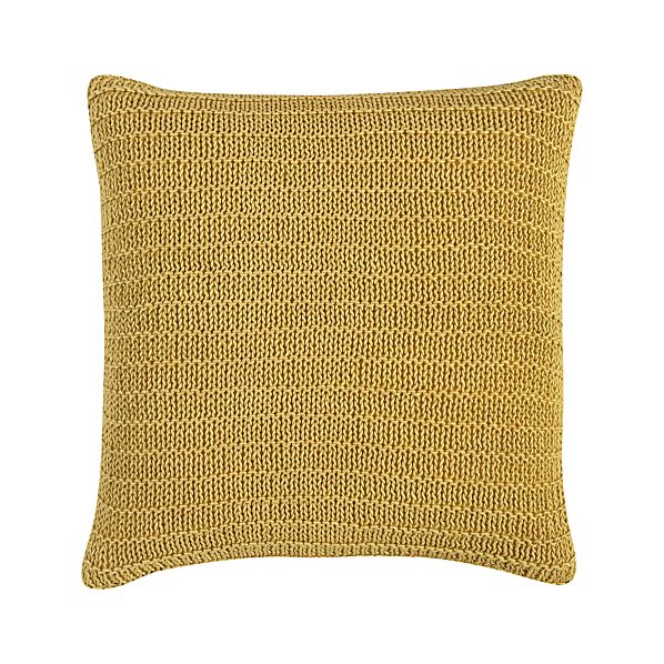LinenKnitPillow18inGldS13