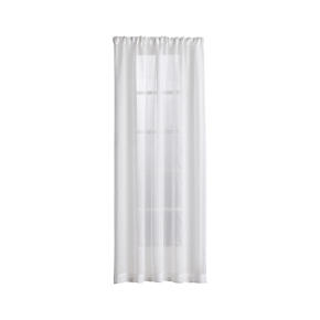 White Linen Sheer 52x96 Curtain Panel