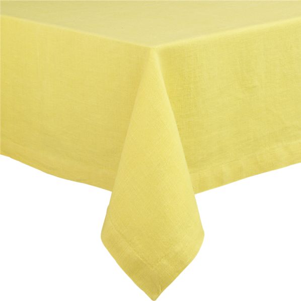 LinenYellowTableclothS13