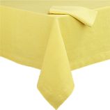 Linen Yellow Tablecloth and Linen Yellow Napkin