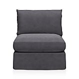 Lounge Slipcovered 32" Sectional Armless Chair