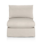 Lounge Slipcovered 32" Armless Chair