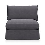 Lounge Slipcovered 37" Sectional Armless Chair