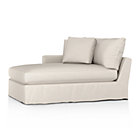Lounge Slipcovered Left Arm Sectional Chaise