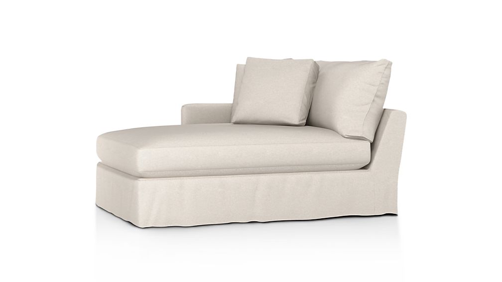 Slipcover Only for Lounge Left Arm Chaise Dove with Contrast