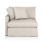 Lounge Slipcovered Left Arm Sectional Chair
