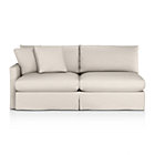 Lounge Slipcovered Left Arm Sectional Sofa