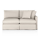 Lounge Slipcovered Right Arm Apartment Sofa