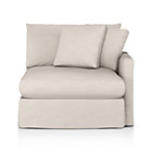 Lounge Slipcovered Right Arm Sectional Chair
