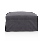 Lounge Slipcovered 32" Ottoman with Casters
