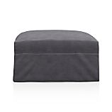 Lounge Slipcovered 32" Ottoman with Casters
