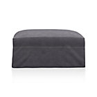 Lounge Slipcovered 37" Ottoman with Casters