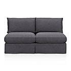 Slipcover Only for Lounge Sectional Armless Loveseat