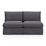 Lounge Slipcovered Sectional Armless Loveseat