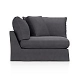 Lounge Slipcovered Sectional Corner