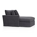 Lounge Slipcovered Left Arm Sectional Chaise