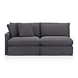 Lounge Slipcovered Left Arm Sectional Sofa