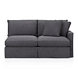 Lounge Slipcovered Right Arm Sectional Apartment Sofa
