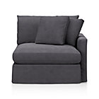 Lounge Slipcovered Right Arm Sectional Chair