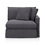 Lounge Slipcovered Right Arm Sectional Chair