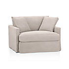 Lounge Slipcovered Chair and a Half