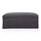 Lounge Slipcovered Ottoman and a Half with Casters