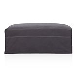 Lounge Slipcovered Ottoman and a Half with Casters