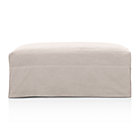 Lounge Slipcovered Ottoman and a Half with Casters