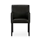 Lowe Onyx Leather Arm Chair. 19.75"H seat;