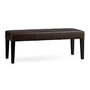 Lowe Chocolate Leather Bench