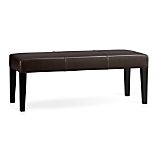 Lowe Chocolate Leather Bench