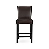 Lowe Chocolate 24" Leather Counter Stool
