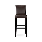 Lowe Chocolate Leather Barstool. 30"H seat;