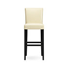 Ivory Leather Barstool. 30"H seat;