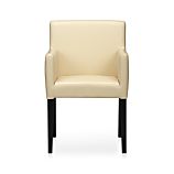 Lowe Ivory Leather Arm Chair