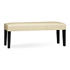 Lowe Ivory Leather Bench.